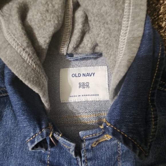 Old Navy Kids Jean Jacket with hood - Picture 2 of 3